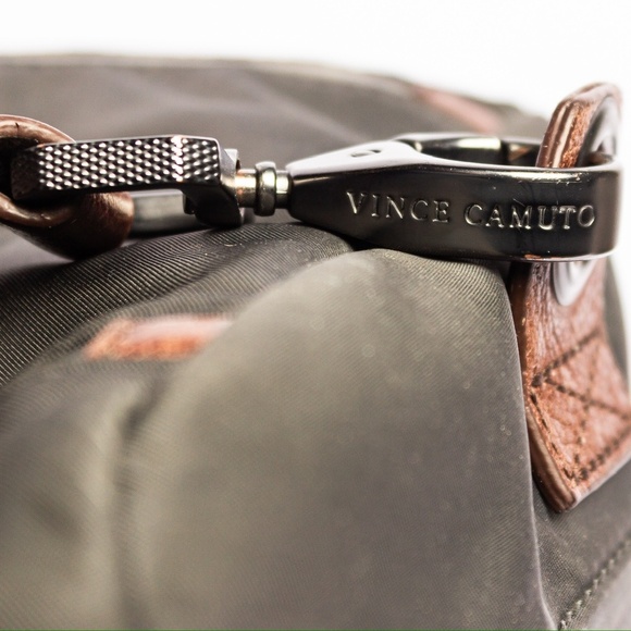 Designer Leather Duffle Bag | Nylon And Genuine Leather | Midsize Weekender - Picture 2 of 12